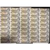 Image 1 : Uncut Sheet of 40 Canadian 1973 One Dollar Bills -  BFD Prefix Serial Numbers -  In protective tube