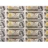 Image 2 : Uncut Sheet of 40 Canadian 1973 One Dollar Bills -  BFD Prefix Serial Numbers -  In protective tube