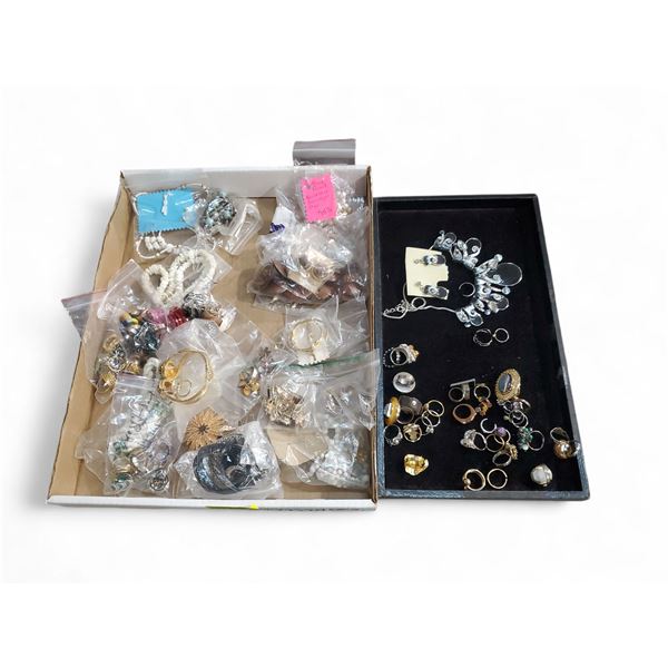 14 Vintage Jewelry Sets and 100 Vintage and Retro Rings - Variety of Styles and Materials - Fashion 