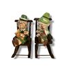 Image 1 : Vintage 1980s National Hoffman “Mr. Lucky & Mrs. Lucky Retired" with Wood Rocking Chair Dec