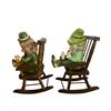 Image 2 : Vintage 1980s National Hoffman “Mr. Lucky & Mrs. Lucky Retired" with Wood Rocking Chair Dec