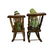 Image 3 : Vintage 1980s National Hoffman “Mr. Lucky & Mrs. Lucky Retired" with Wood Rocking Chair Dec