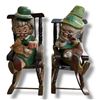 Image 1 : Vintage 1980s National Hoffman “Mr. Lucky & Mrs. Lucky Retired" with Wood Rocking Chair Dec