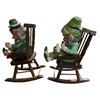 Image 2 : Vintage 1980s National Hoffman “Mr. Lucky & Mrs. Lucky Retired" with Wood Rocking Chair Dec