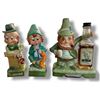 Image 1 : 3 Vintage Hoffman Ceramic Whiskey Decanters Includes “Mr. Lucky Amaretto" with Whiskey, 197