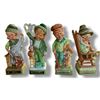Image 1 : 4 Vintage 1978 Hoffman Ceramic Whiskey Decanters Empty, Includes "Mr. Tailor", "Mr. Electrician", "M