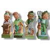 Image 1 : 4 Vintage 1978 Hoffman Ceramic Whiskey Decanters Empty, Includes "Mr. Butcher", "Mr. Plumber", "Mr.