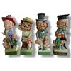 Image 1 : 4 Vintage 1977 Hoffman Ceramic Whiskey Decanters, Includes "Mr. Fireman", "Mr. Blacksmith", "Mr. Sto
