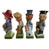 Image 2 : 4 Vintage 1977 Hoffman Ceramic Whiskey Decanters, Includes "Mr. Fireman", "Mr. Blacksmith", "Mr. Sto