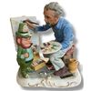 Image 1 : Vintage 1980s Hoffman Norman Rockwell Painting "Mr. Lucky" Ceramic Whiskey Decanter Empty