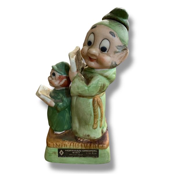 Vintage 1982 Hoffman "The Carolers" Ceramic Whiskey Decanter Empty