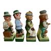 Image 4 : 4 Vintage 1980 Hoffman Ceramic Whiskey Decanters Empty, Includes "Mr. Tourist", "Mr. Salesman", "Mr.