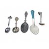 Image 1 : 5 Collectible Vintage Novelty Spoons - Cream Top Mini Ladle, 1975 Warner Bros. Sylvester Spoon and m