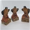 Image 4 : 4 Vintage 1978 Ski Country "Peregrine Falcon" Empty Ceramic Bourbon Whiskey Decanters - Includes 1 F