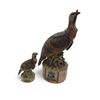 Image 1 : 2 Vintage 1976 Ski Country "Wild Turkey" Empty Ceramic Bourbon Whiskey Decanters - Includes 1 Full-S