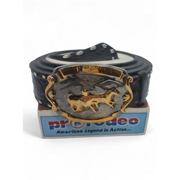 Vintage 1989 Hoffman Pro Rodeo Belt Decanter - Empty