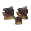 Image 1 : 3 Vintage Hudson's Bay Canadian Rye Empty Whisky Decanters "Beaver", Includes 2 Full-Size (1972) and
