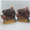 Image 2 : 3 Vintage Hudson's Bay Canadian Rye Empty Whisky Decanters "Beaver", Includes 2 Full-Size (1972) and