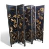 Image 1 : Asian Design Sideboard with Carved Dragon Panels - Custom Cut Removable Smoked Glass Top - 19" x 71"