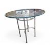 Image 1 : Mid-Century Modern Glass Top with Chrome Legs Table