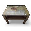 Image 1 : Vintage Wooden Coffee Table with Glass Top
