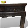 Image 3 : Chinese Qing-Style Hardwood Carved Square Low Table with Glass Top