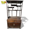 Image 1 : Large Chinese Hardwood Scholar's Style Display Cabinet, 85" Tall