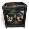 Image 1 : Vintage Chinese Black Lacquer Corner Cabinet, Approx. H24" x 20" x 20"