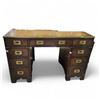Image 1 : Vintage Pedestal Writing Desk, H29" x 46.5" x26.5"