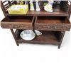 Image 2 : Chinese Ming-Style Scholar's Fretwork Display Shelving Unit - 71" Tall