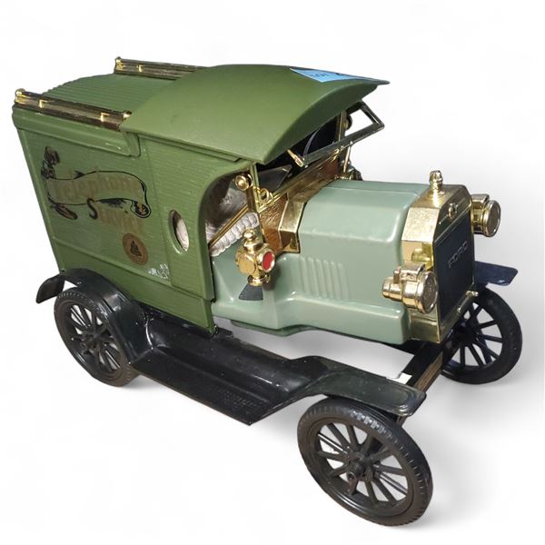 1989 Aesthetics "1899 Green Ford Telephone  Service Truck" Coffee Liquor Decanter - Full