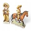 Image 1 : Two 1970s "Pancho Villa" 1.6 Oz. Tequila Decanters - 6" tall-  Empty