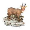 Image 1 : 1977 Jack Richardson Wildlife Series "Ram" #1 of 4 Piece Set - Porcelain Liquor Decanter - Empty - H