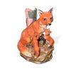 Image 1 : 1979 Ski Country "Fox Family" Porcelain Mini Decanter - 4" Tall - Empty