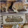 Image 3 : Two 1978 Ski Country "Coyote Family" 2 Oz. Porcelain Mini Decanters - Empty