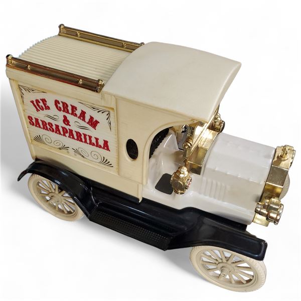 Vintage Aesthetics "Ford Ice Cream & Sarsaparilla" Liquor Decanter with China Body  - Empty