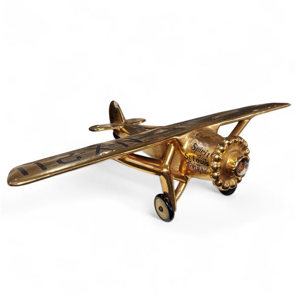 1977 R.E.M. Gold Plated "Spirit of St. Louis" Brandy Sauce Decanter - 1/2 Pint Size - Empty - #538/5