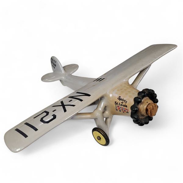 1977 R.E.M. "Spirit of St. Louis" Ceramic Decanter - 10" x 8" - Empty