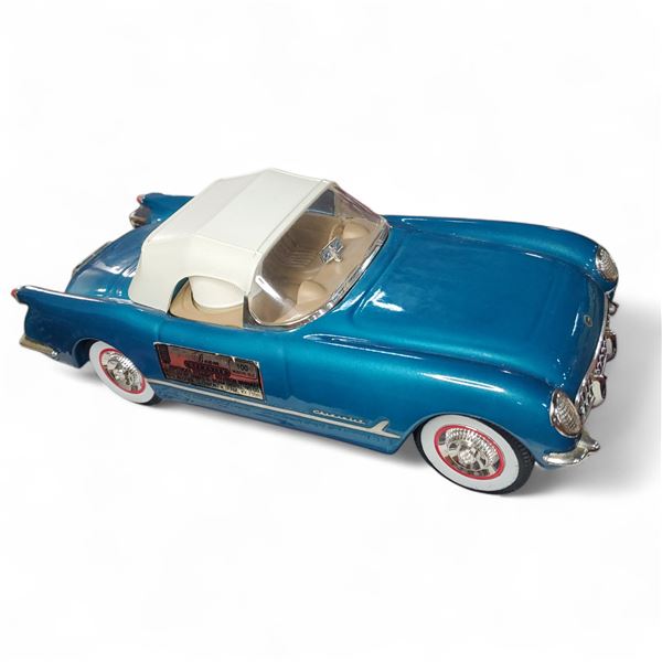 1989 Jim Beam "1954 Arctic Blue Corvette SE" China Decanter - Empty