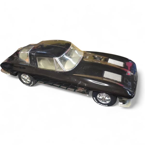 1987 Jim Beam "1963 Black Chevy Corvette Sting Ray" China Decanter - Empty