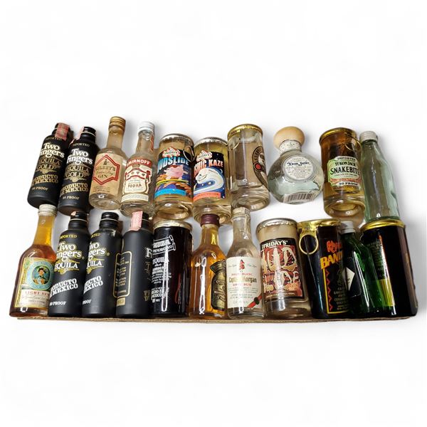 20+ Vintage Glass Mini Liquor Bottles - Some evaporation