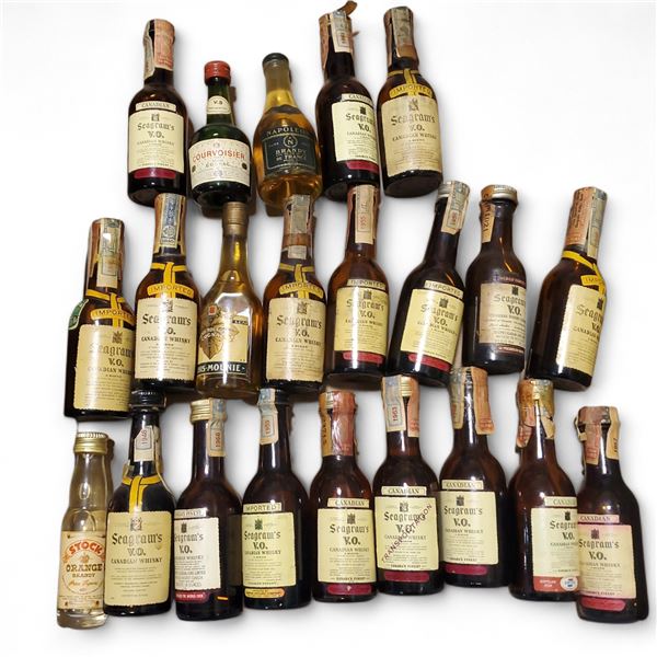 20+ Rare Vintage Glass Mini Liquor Bottles - Many are still sealed