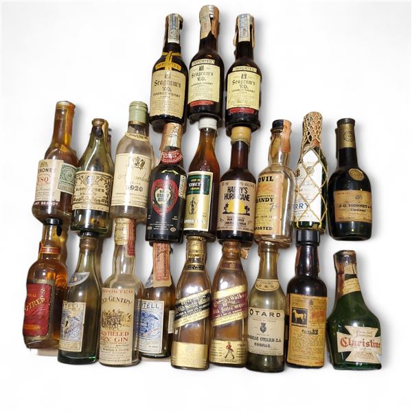 20+ Rare Vintage Glass Mini Liquor Bottles - Many are still sealed