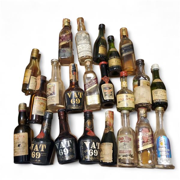 20+ Rare Vintage Glass Mini Liquor Bottles - Many are still sealed
