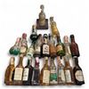 Image 1 : 20+ Vintage Glass Mini Liquor Bottles - Majority are sealed - some evaporation