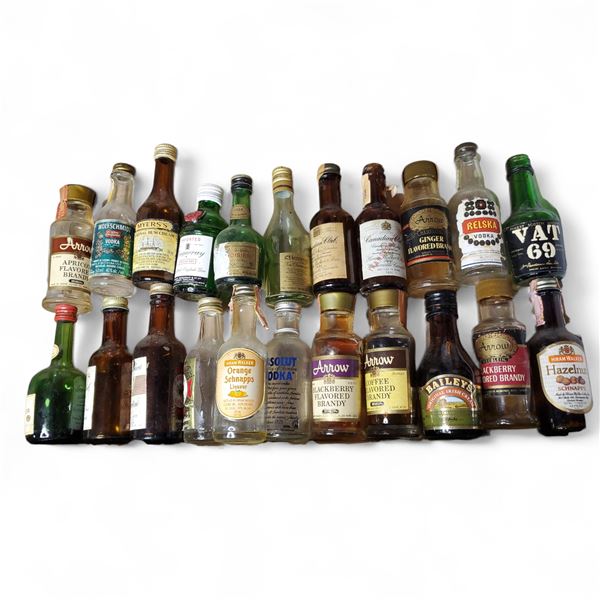 20+ Vintage Glass Mini Liquor Bottles - Empty