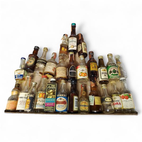 20+ Vintage Glass Mini Liquor Bottles - Empty