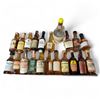 Image 1 : 20+ Vintage Glass Mini Liquor Bottles - Majority are sealed - some evaporation