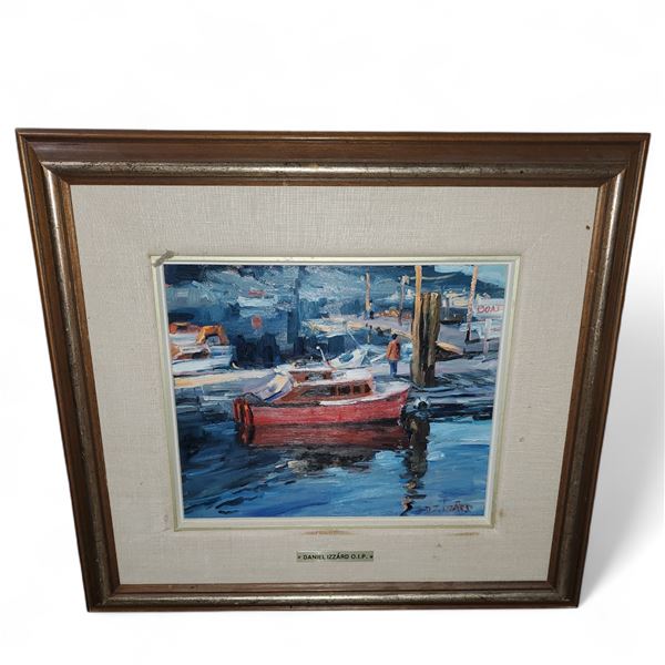 Daniel Izzard, "The Bum Boat", Oil on Board, Signed