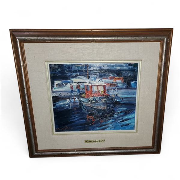 Daniel Izzard, "The Log Pirate", Oil on Board, Signed